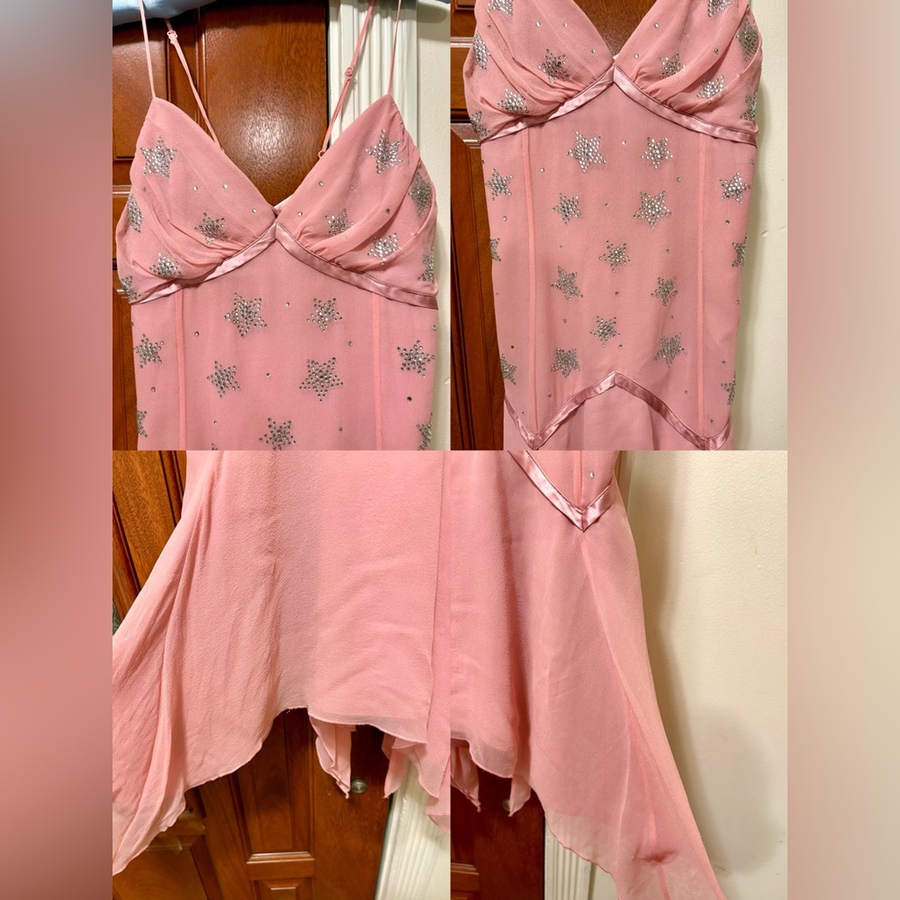 🌸Betsey Johnson Rare Vintage Star Slip Dress – Iconic Y2K Dreamwear ✨ - Picture 5 of 13